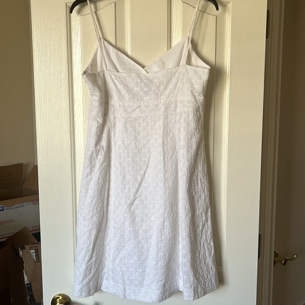 Ann Taylor EUC white spaghetti strap dress size 12P - Picture 6 of 6